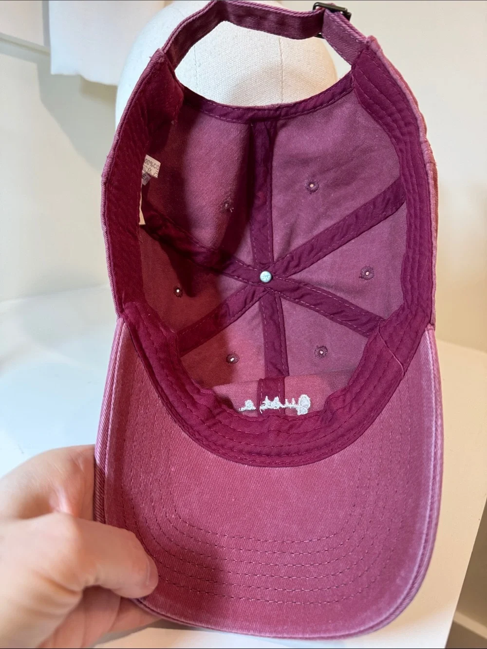 Altar’d State “Just a small town girl” burgundy cotton ball cap. OS.